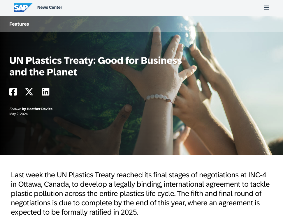 Plastics Treaty article by Heather Davies