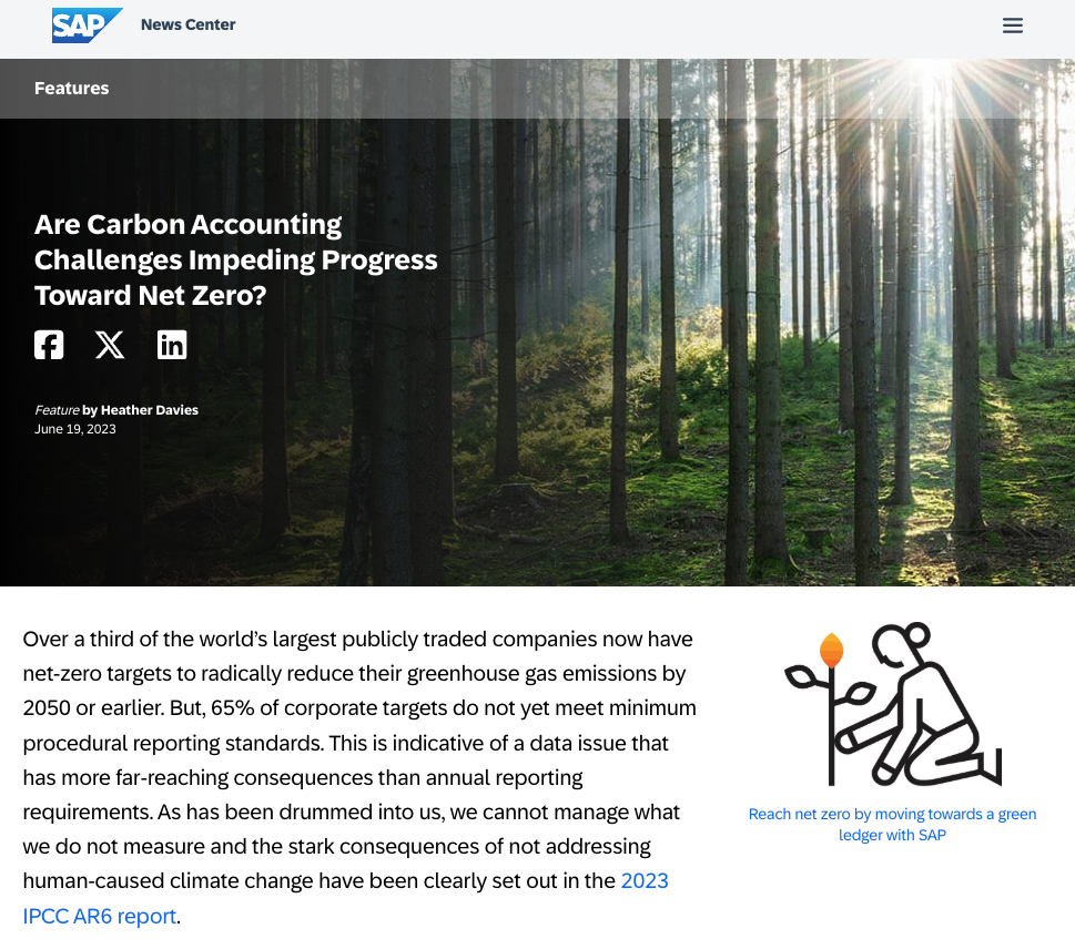 Article for SAP by Heather Davies