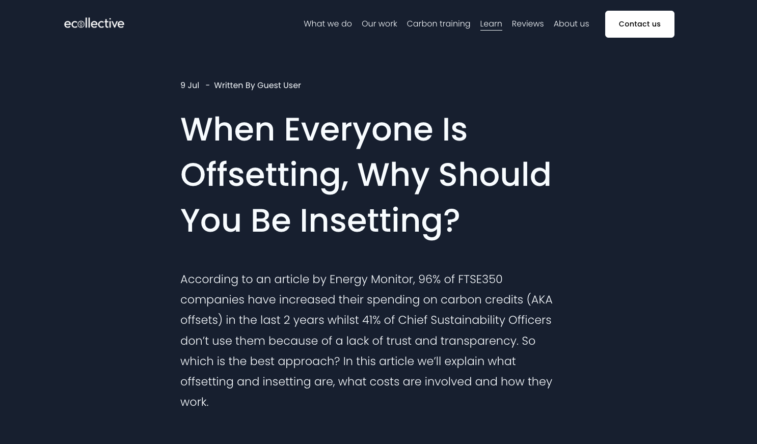 Article for ecollective by Heather Davies